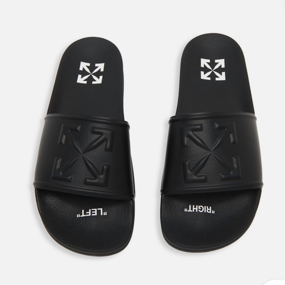 Off-White Black Arrow Slide Sandals